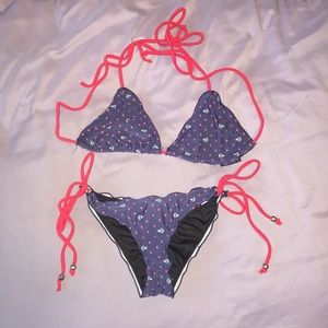 Plunge Anchor Heart Bathing Suit